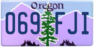 OR license plate 069FJI