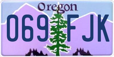 OR license plate 069FJK