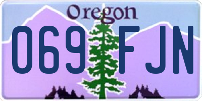 OR license plate 069FJN