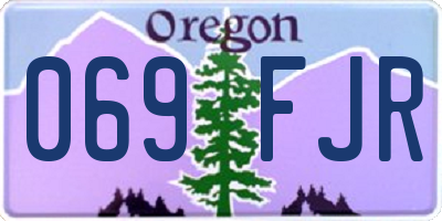 OR license plate 069FJR