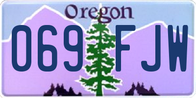 OR license plate 069FJW