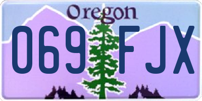 OR license plate 069FJX