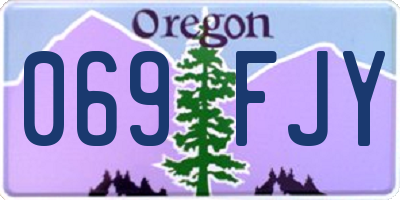 OR license plate 069FJY