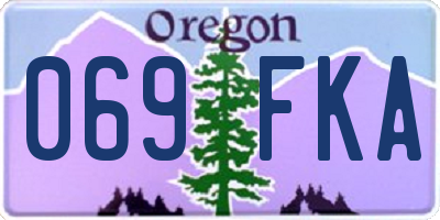 OR license plate 069FKA