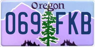 OR license plate 069FKB