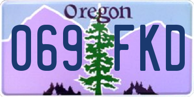 OR license plate 069FKD