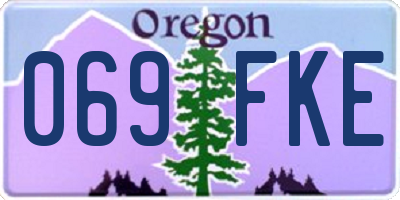 OR license plate 069FKE