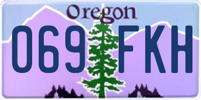 OR license plate 069FKH