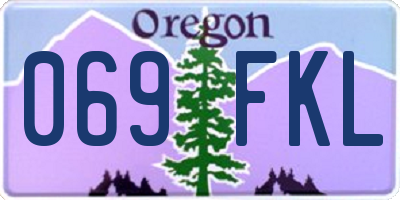 OR license plate 069FKL