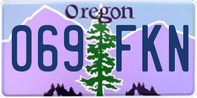 OR license plate 069FKN