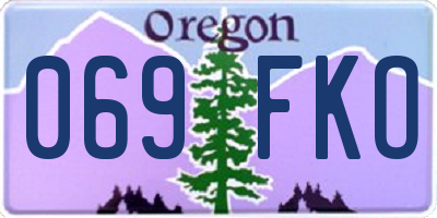OR license plate 069FKO
