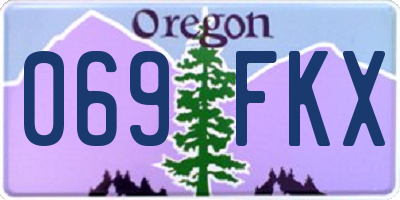 OR license plate 069FKX