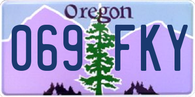 OR license plate 069FKY