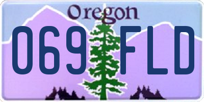 OR license plate 069FLD