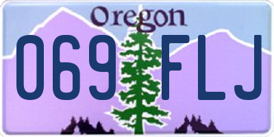 OR license plate 069FLJ