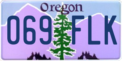 OR license plate 069FLK