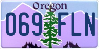OR license plate 069FLN