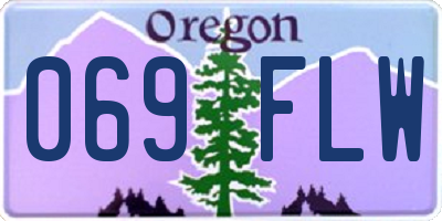 OR license plate 069FLW