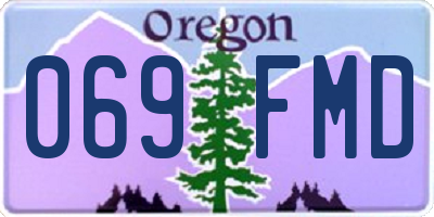 OR license plate 069FMD