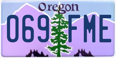 OR license plate 069FME