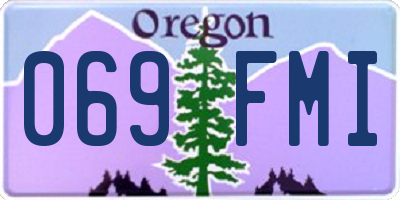 OR license plate 069FMI