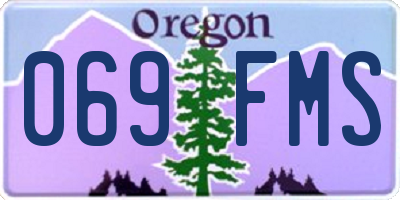 OR license plate 069FMS