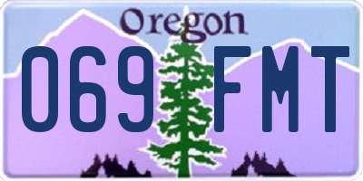 OR license plate 069FMT