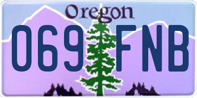 OR license plate 069FNB