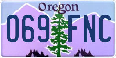 OR license plate 069FNC