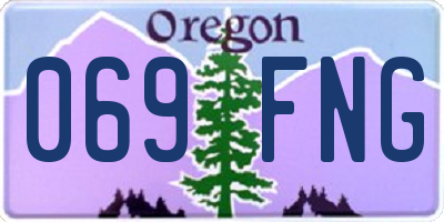 OR license plate 069FNG