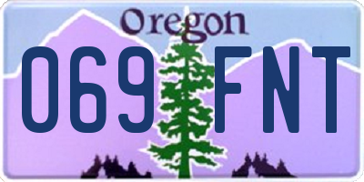 OR license plate 069FNT