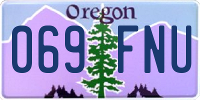 OR license plate 069FNU
