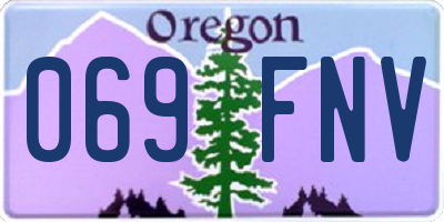OR license plate 069FNV