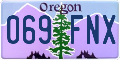 OR license plate 069FNX