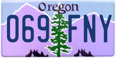 OR license plate 069FNY