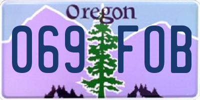 OR license plate 069FOB