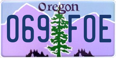 OR license plate 069FOE