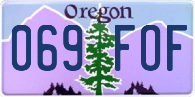 OR license plate 069FOF