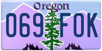 OR license plate 069FOK