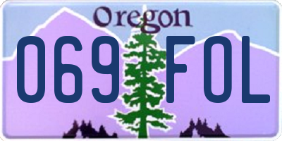 OR license plate 069FOL