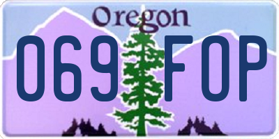 OR license plate 069FOP