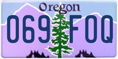 OR license plate 069FOQ