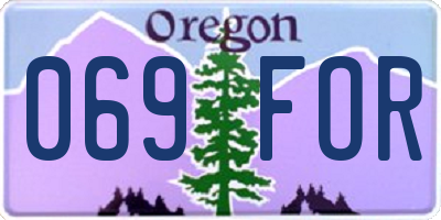 OR license plate 069FOR