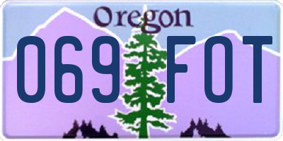 OR license plate 069FOT