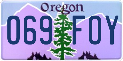 OR license plate 069FOY