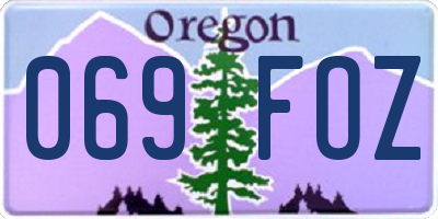 OR license plate 069FOZ