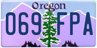 OR license plate 069FPA