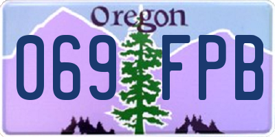 OR license plate 069FPB