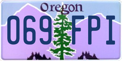 OR license plate 069FPI