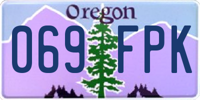 OR license plate 069FPK